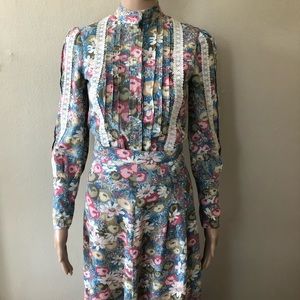 Vintage 1970s Matching Prairie Skirt Set